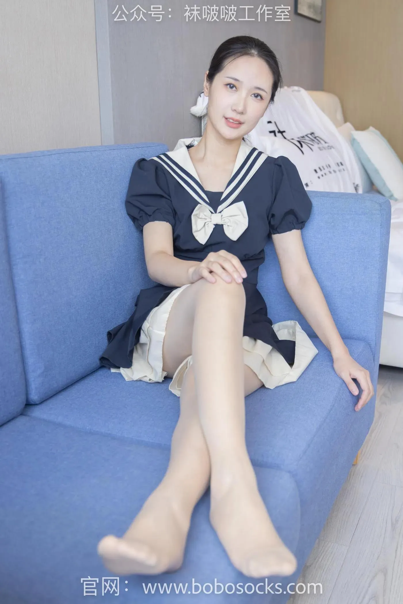 [BoBoSocks袜啵啵]NO.107 小安-平底鞋、白棉袜、肉丝 [140P]插图8